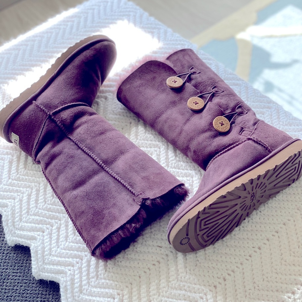UGG Women’s Bailey Button Triplet Tall Boot  (Purple)